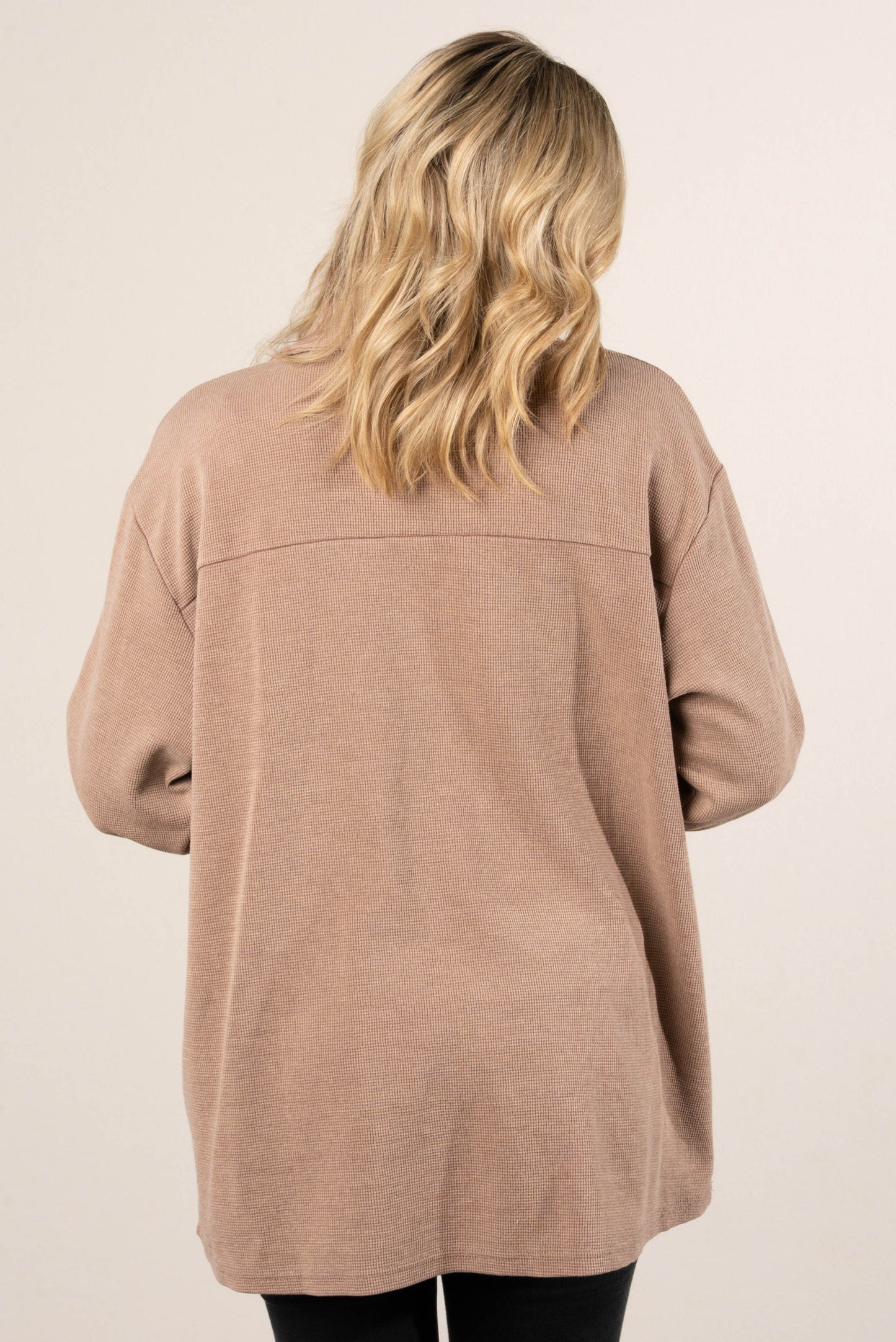 Easy Living Mini Waffle Knit Shacket
