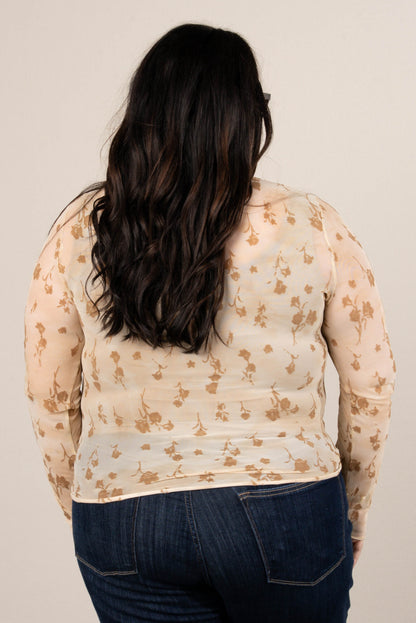 Wildflower Sheer Floral Mesh Top