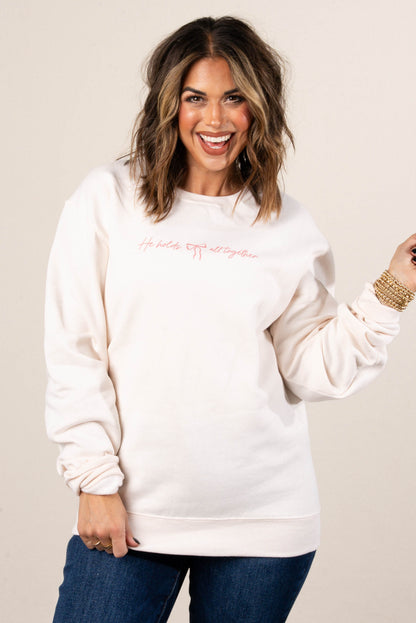 He Holds All Together Graphic Sweatshirt