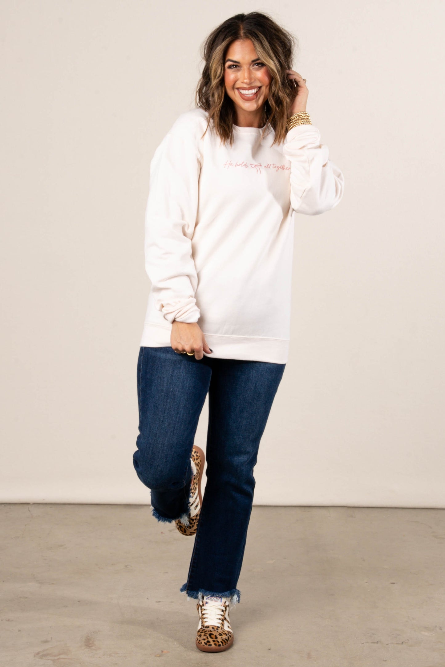 He Holds All Together Graphic Sweatshirt