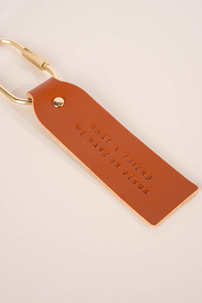 Inspirational Genuine Leather Key Fob