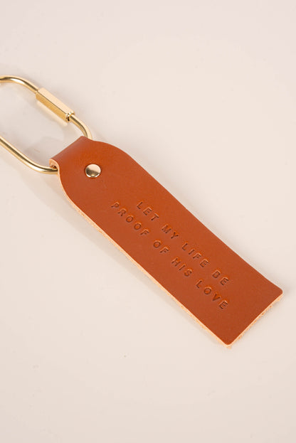 Inspirational Genuine Leather Key Fob