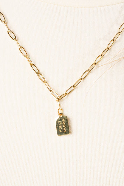 Fully Known Mini Tag Necklace