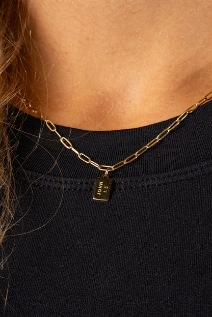 True Light Mini Tag Necklace