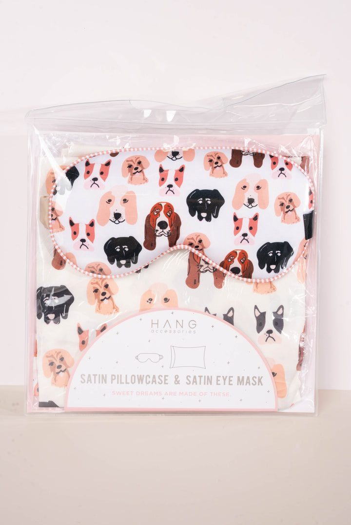 Dog Lovers Satin Eyemask & Satin Pillowcase Set
