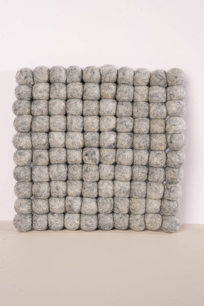 Hand Made Square Felt Balls Trivet