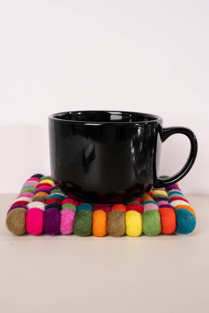 Hand Made Square Felt Balls Trivet