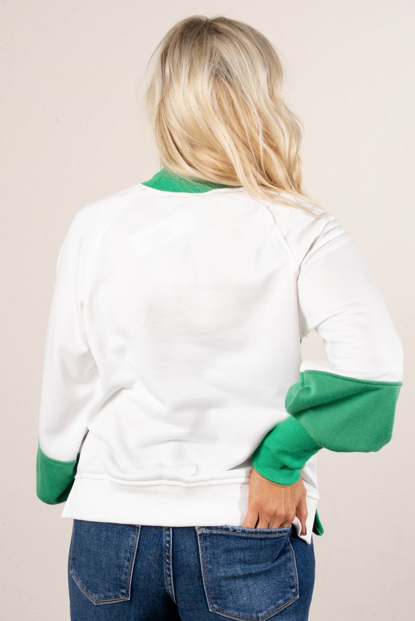 Game Time Color Block Mock Neck Sweatshirt