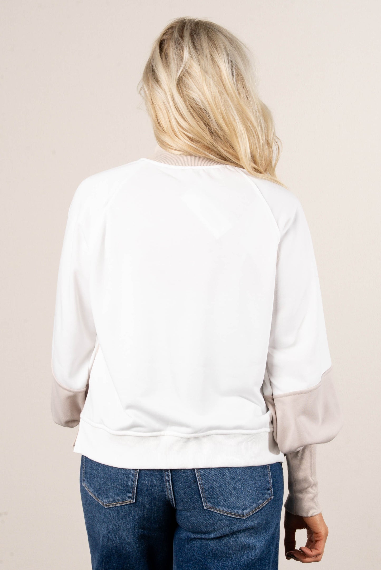 Game Time Color Block Mock Neck Sweatshirt