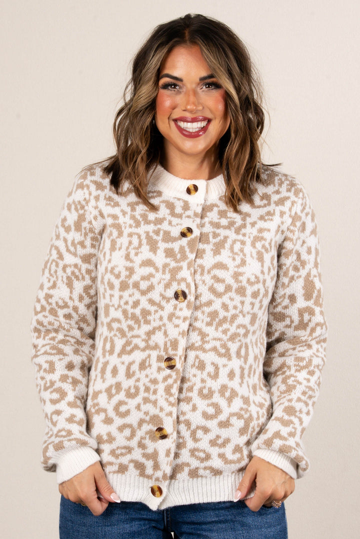 Natural Instincts Leopard Sweater Cardigan