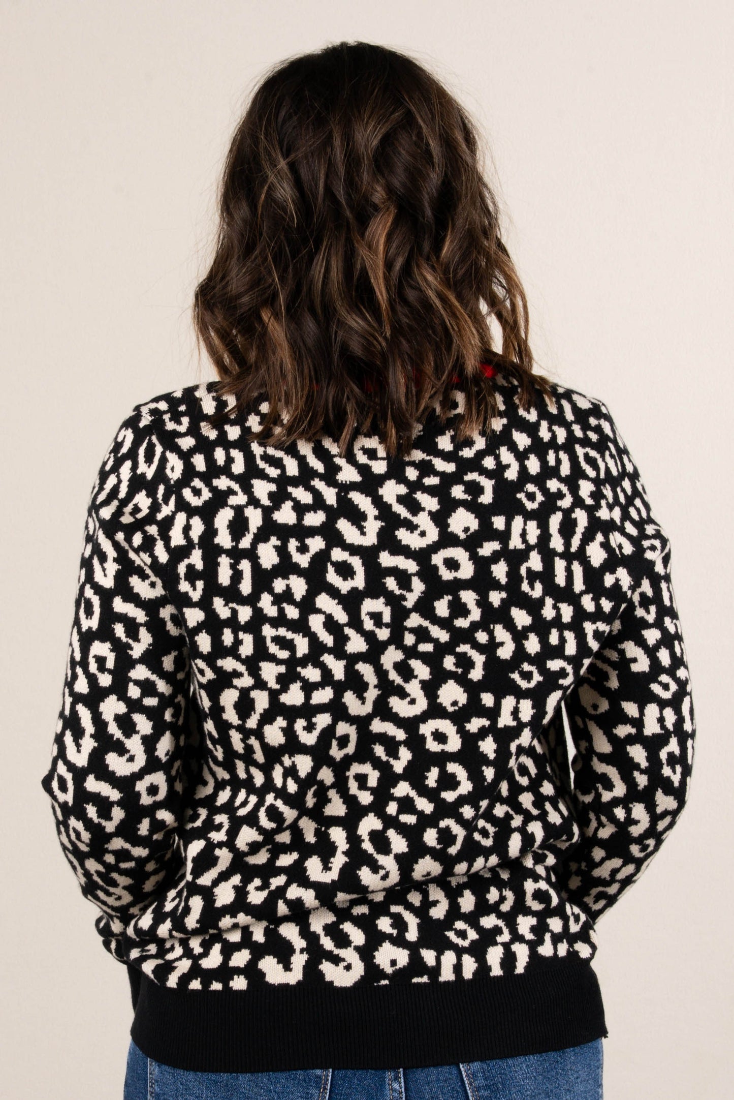 Pure Bred Leopard Crew Neck Sweater