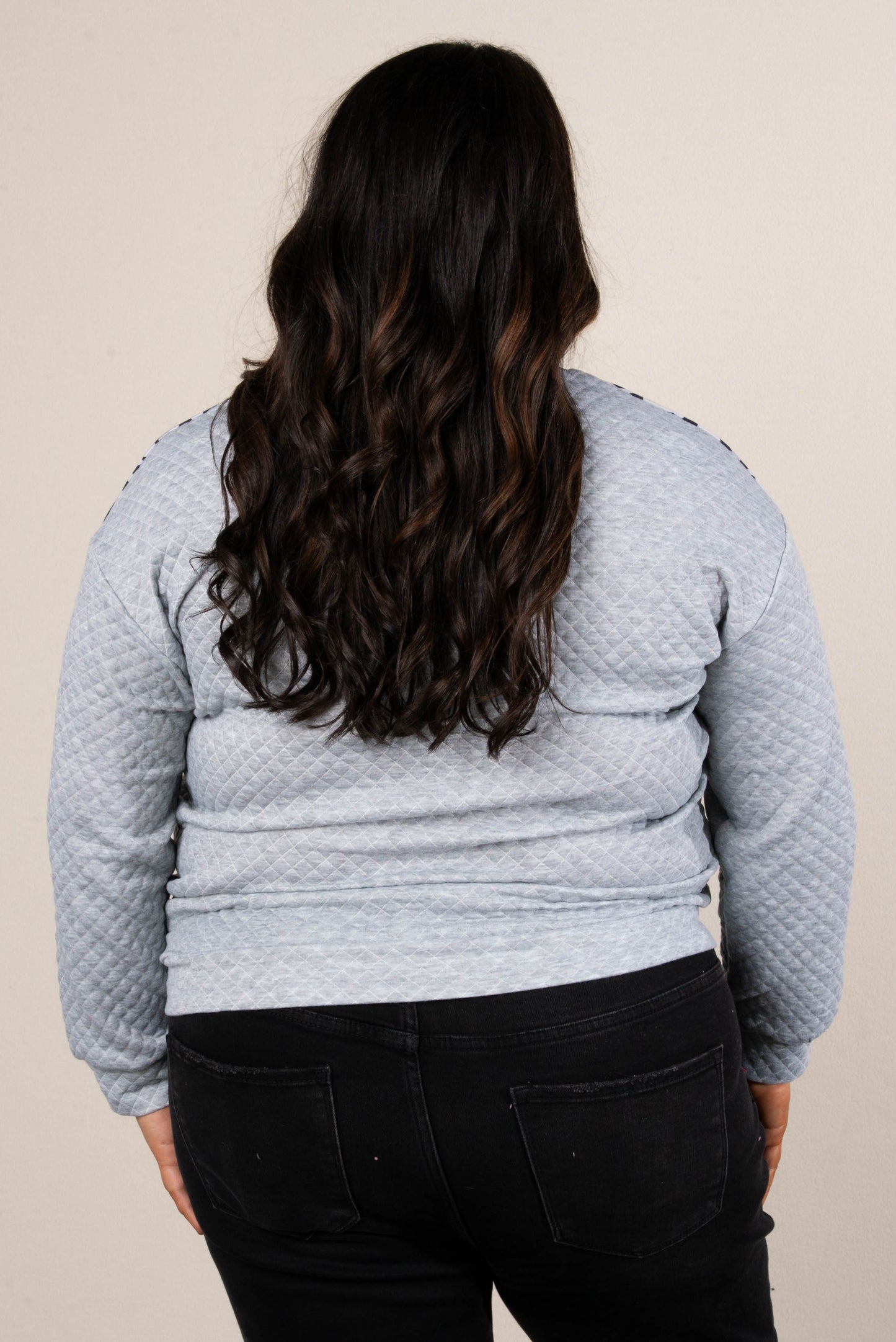 Wild Side Leopard Bodice Quarter Zip Top