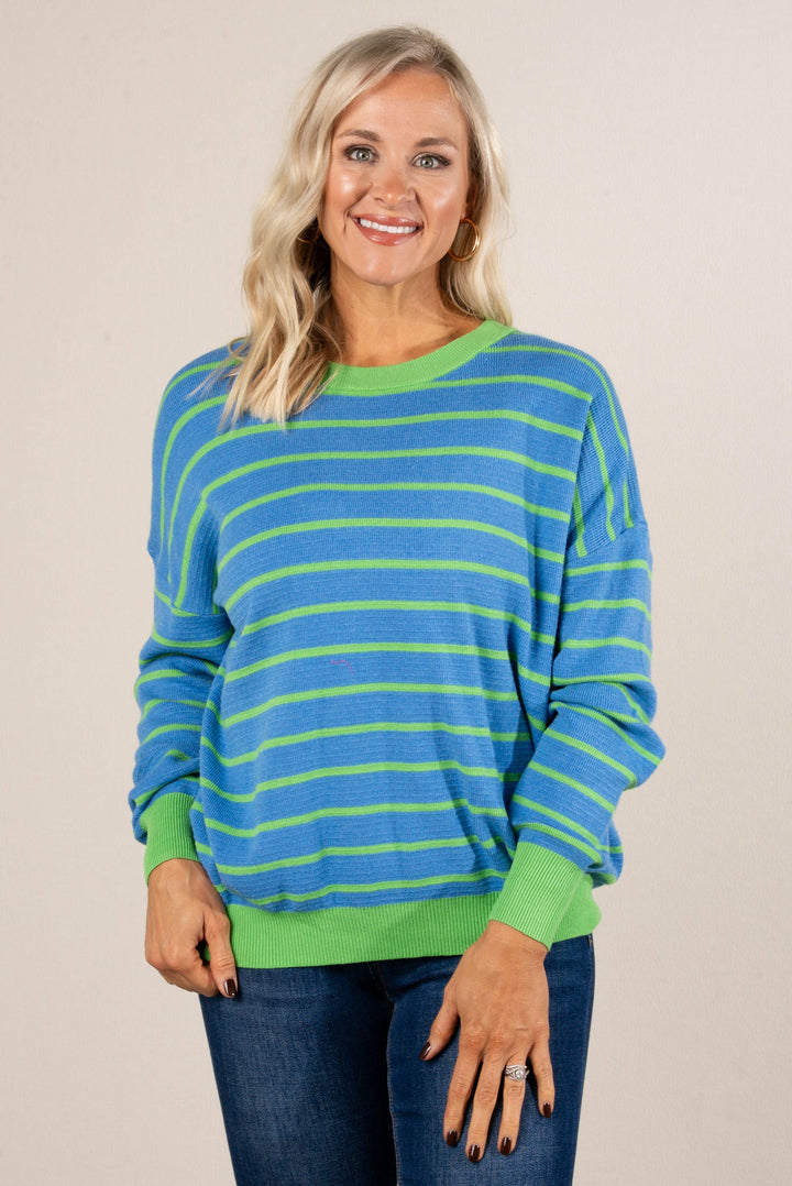 Adelaid Oversized Striped Pullover