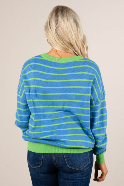 Adelaid Oversized Striped Pullover