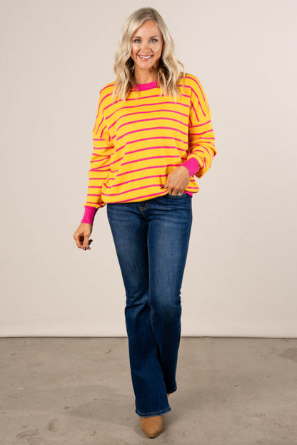 Adelaid Oversized Striped Pullover