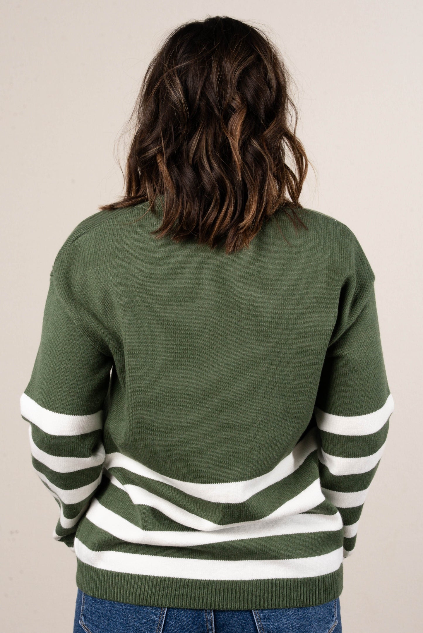 Anchors Aweigh Striped Block Sweater