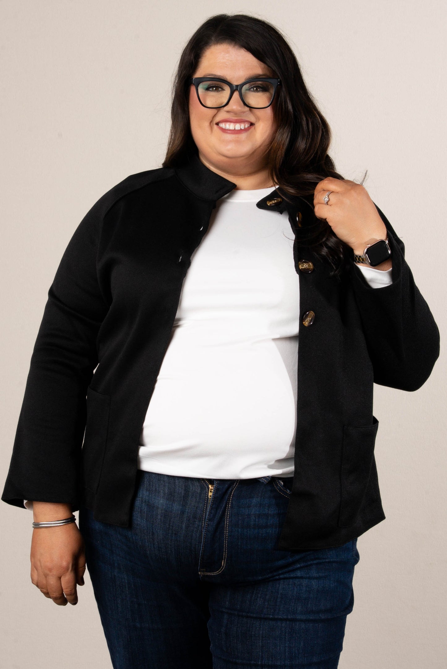 Finest Traditions Half Button Mock Neck Jacket