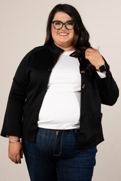 Finest Traditions Half Button Mock Neck Jacket