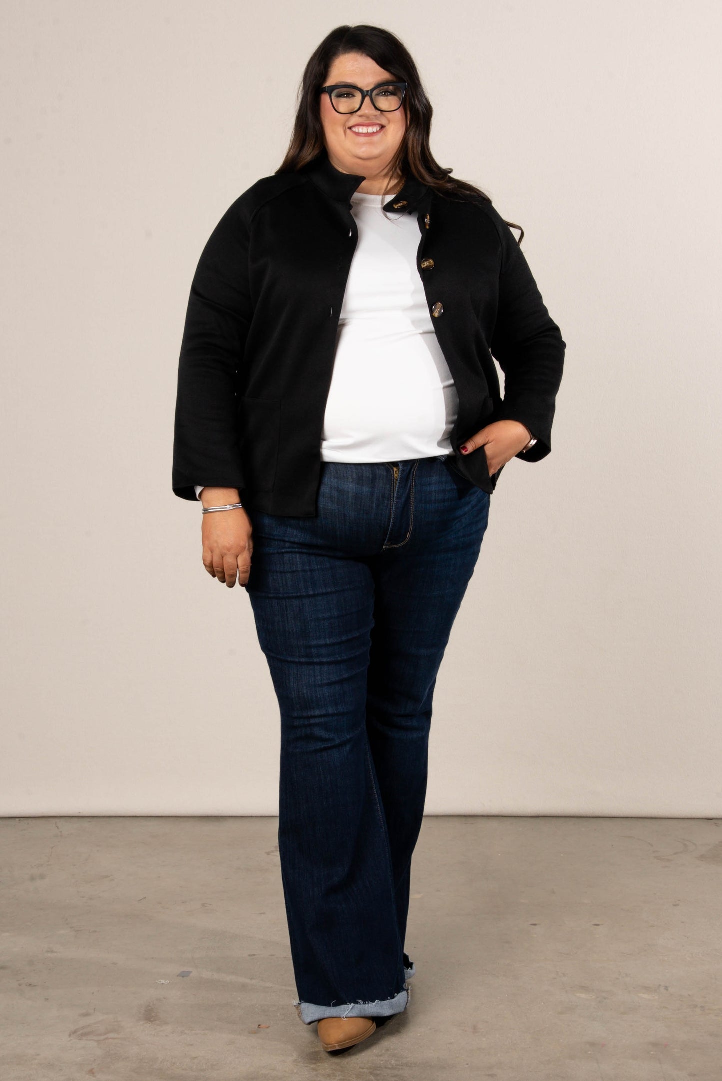 Finest Traditions Half Button Mock Neck Jacket