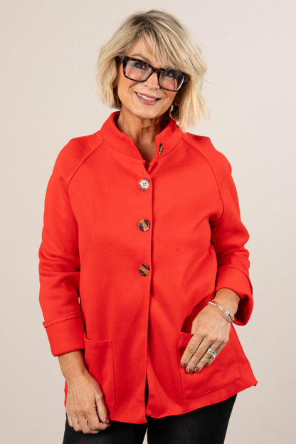 Finest Traditions Half Button Mock Neck Jacket