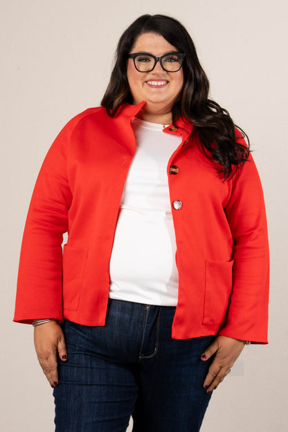 Finest Traditions Half Button Mock Neck Jacket