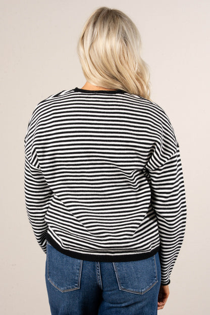 Sailors Delight Striped Sweater Cardigan