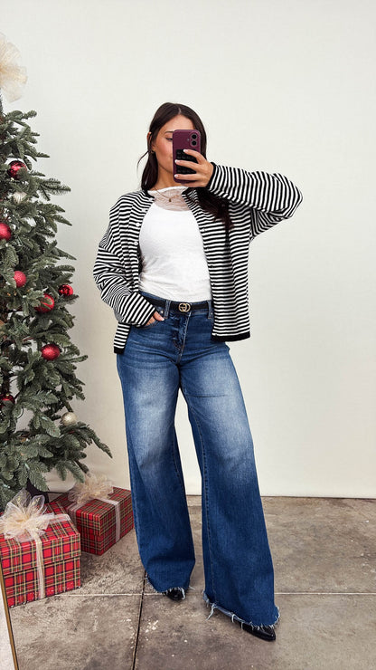 Sailors Delight Striped Sweater Cardigan