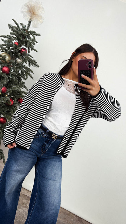 Sailors Delight Striped Sweater Cardigan