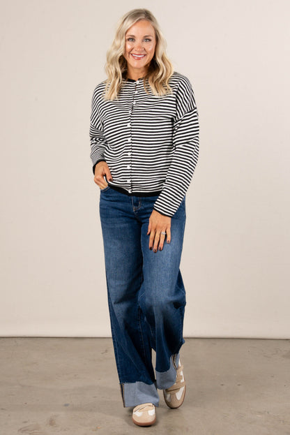 Sailors Delight Striped Sweater Cardigan