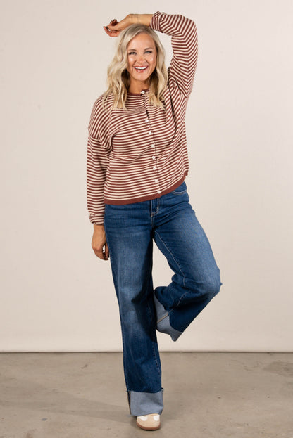 Sailors Delight Striped Sweater Cardigan