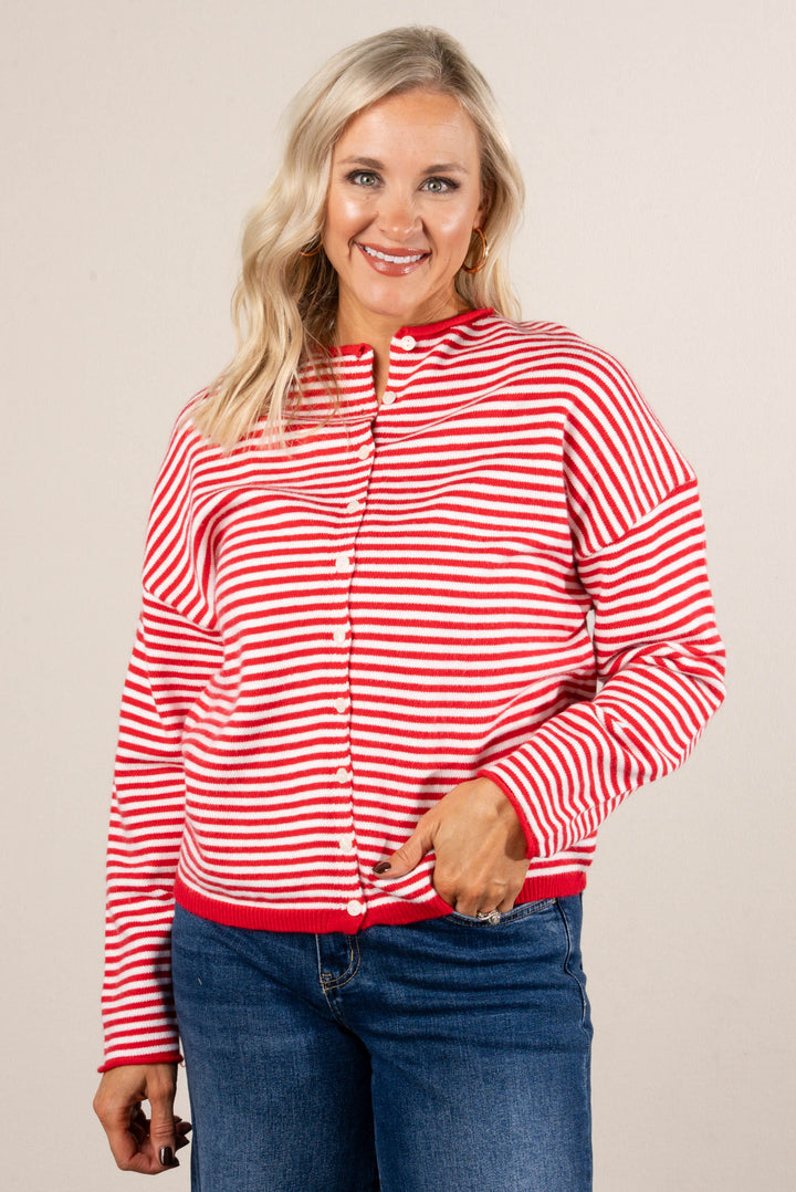 Sailors Delight Striped Sweater Cardigan