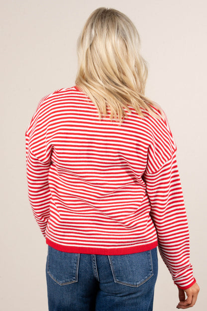 Sailors Delight Striped Sweater Cardigan