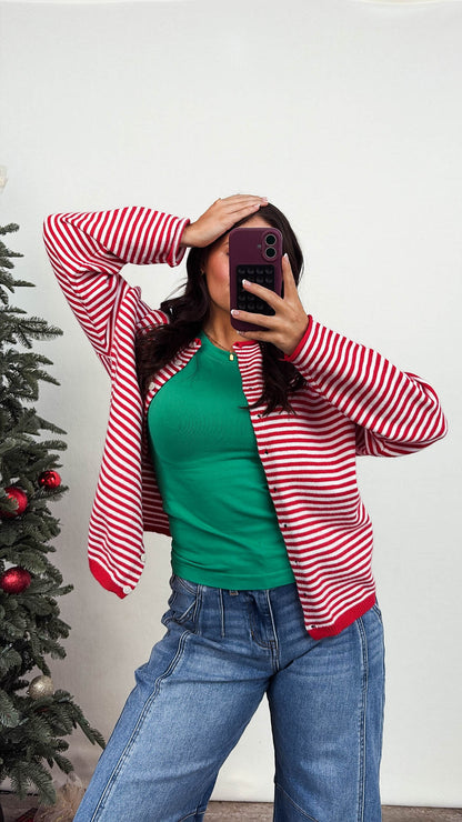 Sailors Delight Striped Sweater Cardigan