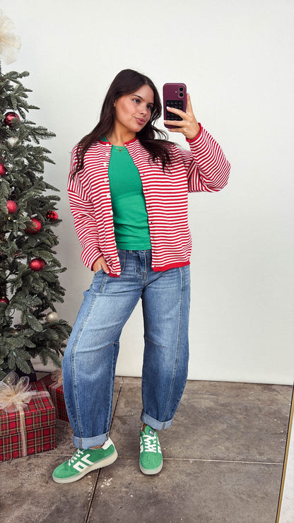 Sailors Delight Striped Sweater Cardigan