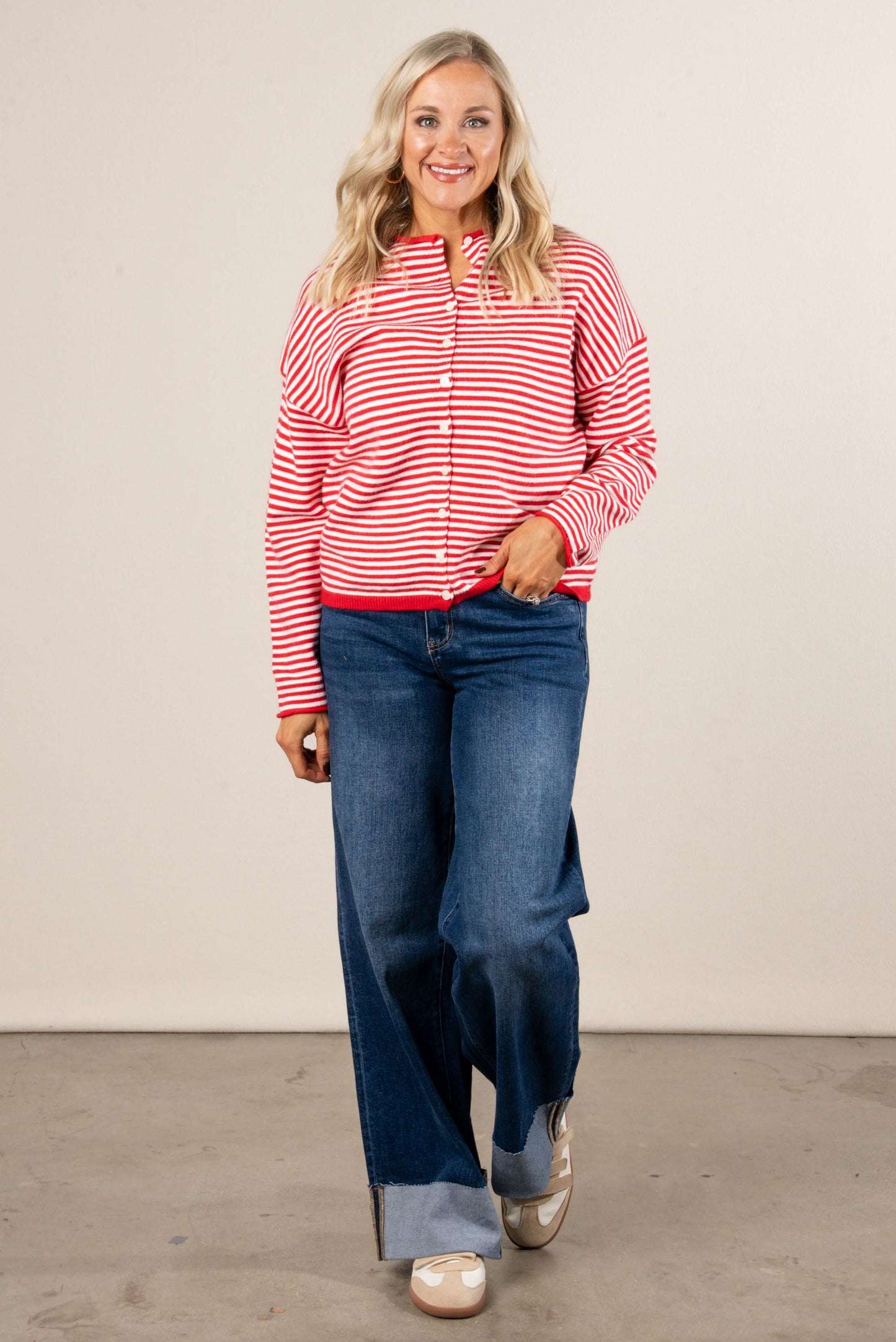 Sailors Delight Striped Sweater Cardigan