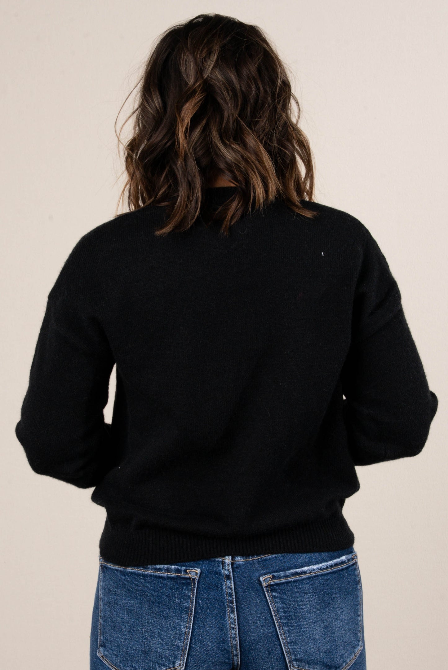 Holiday Sparkle Sequined Candy Cane Sweater