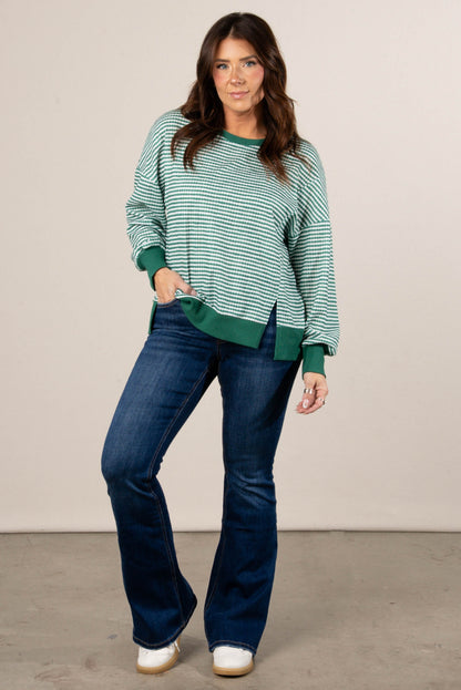 Jaelyn Oversized Striped Dolman Sweater
