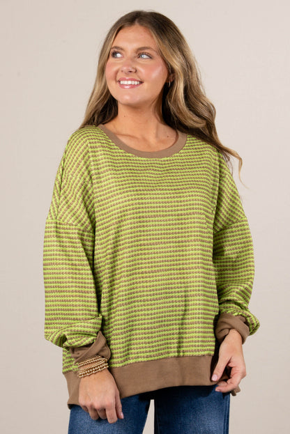 Jaelyn Oversized Striped Dolman Sweater