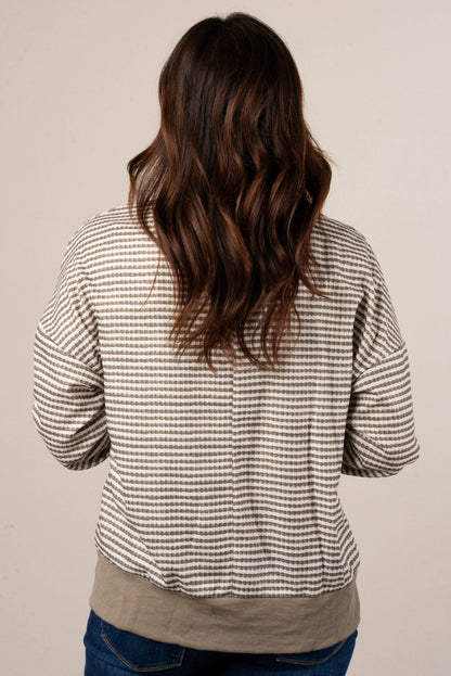 Jaelyn Oversized Striped Dolman Sweater