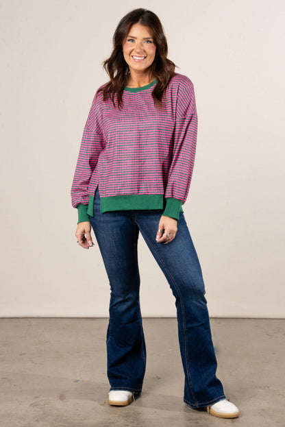 Jaelyn Oversized Striped Dolman Sweater