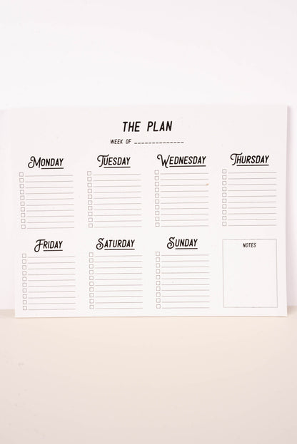 The Plan Weekly Notepad Planner