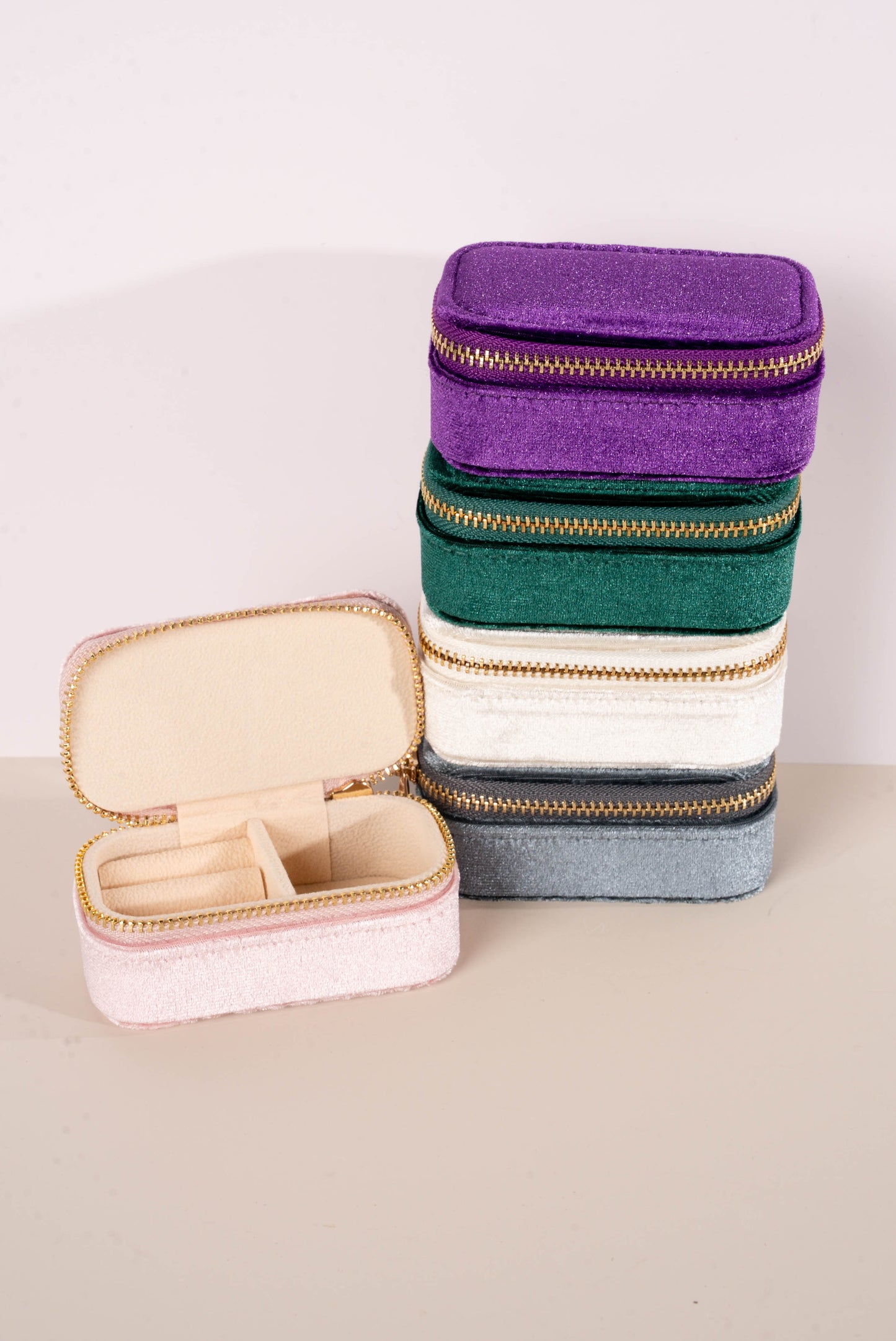 Velvet Travel Jewelry Case