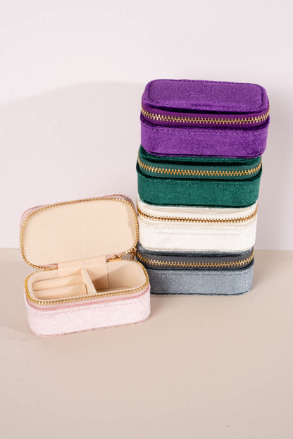 Velvet Travel Jewelry Case