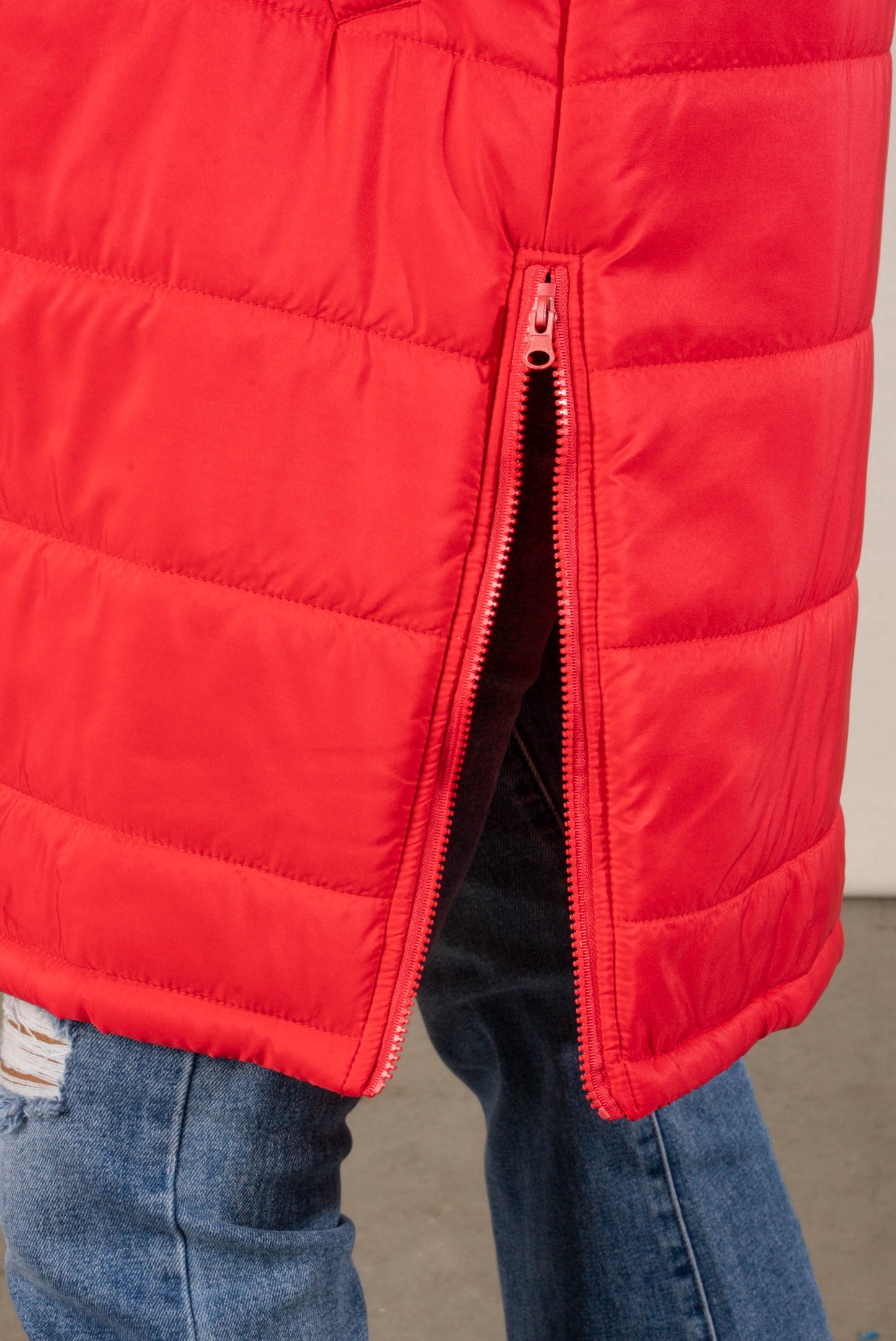Snow Kissed Long Puffer Hooded Vest