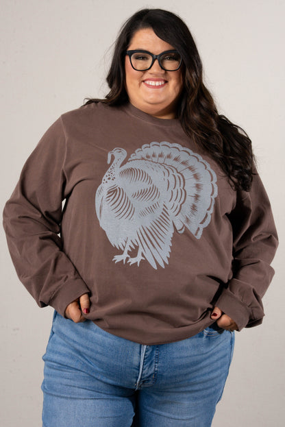 Distressed Turkey Graphic LS Tee