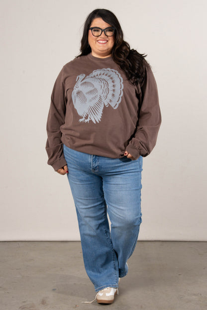 Distressed Turkey Graphic LS Tee