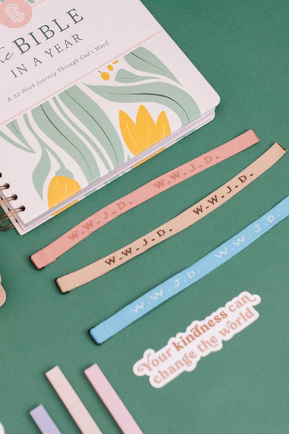 WWJD Adjustable Woven Bracelet