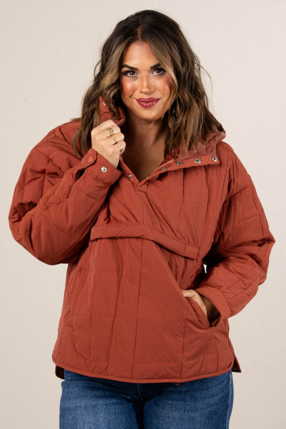 Icelyn Quilted Hooded Pullover Jacket