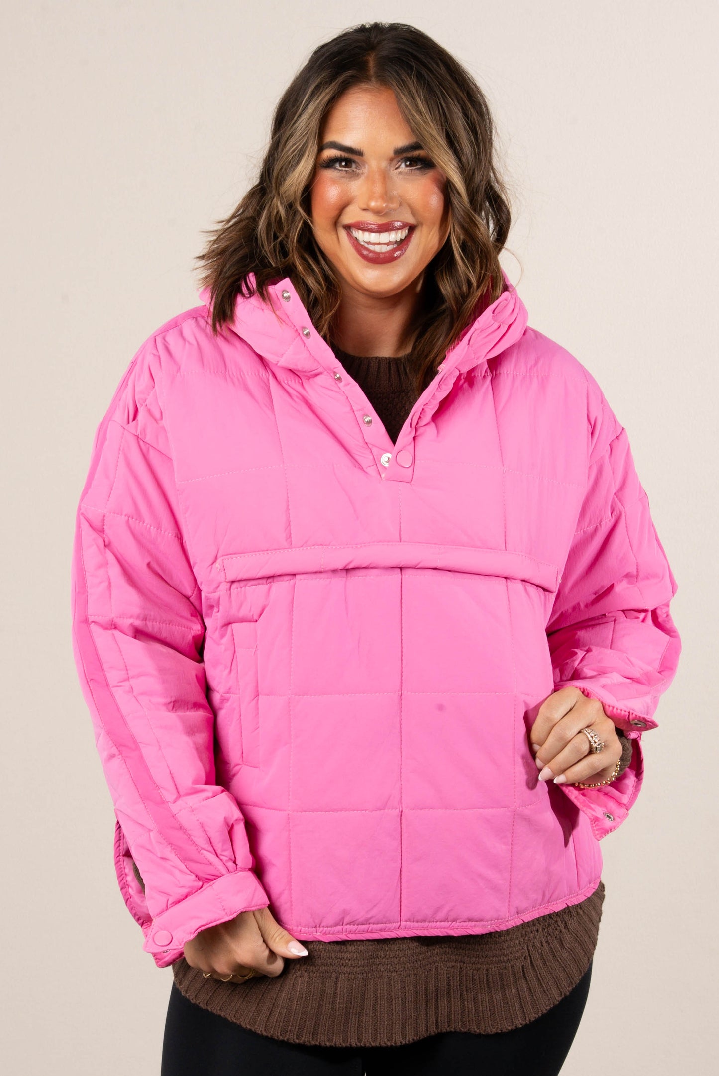 Icelyn Quilted Hooded Pullover Jacket