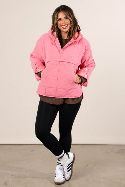 Icelyn Quilted Hooded Pullover Jacket